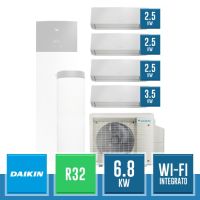 DAIKIN 5MWXM68A9 + 3x FTXM25A + FTXM35A Quadrisplit Multi+ R32 Inverter Kit with 4 Perfera All Seasons Splits and ACS Tank (of your choice) - 6.8 kW