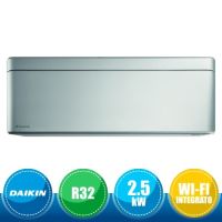 DAIKIN FTXA25BS Stylish Bluevolution Indoor Wall Unit - Total Silver 2.5 kW