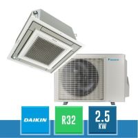DAIKIN RXM25A9 + FFA25A Monosplit Kit with 4-Way Cassette 600x600 Mini Sky Bluevolution R32 Wi-Fi Ready - 2.5 kW Silver Grill