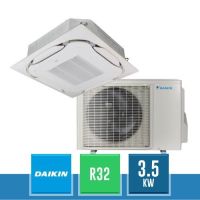 DAIKIN RXM35A9 + FCAG35B Monosplit Kit with Round Flow 90x90 Mini Sky Bluevolution R32 Wi-Fi Ready Cassette - 3.5 kW Standard White Grille