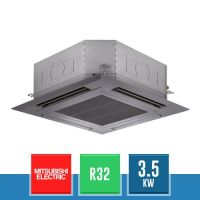MITSUBISHI ELECTRIC PLA-M35EA2 Cassetta a 4 Vie 90x90 con Pannello Nero Serie P Inverter R32 - 3.5 kW