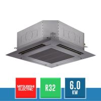 MITSUBISHI ELECTRIC PLA-M60EA2 Cassetta a 4 Vie 90x90 con Pannello Nero Serie P Inverter R32 - 6.0 kW