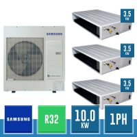 SAMSUNG AC100RXADKG/EU + 3x AC035RNMDKG/EU Combinazione Triple Gamma Standard con 3 Canalizzabili Media Prevalenza Digital Inverter R32 - 10.0 kW Monofase