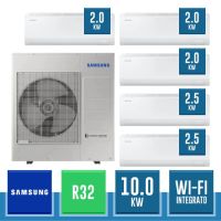 SAMSUNG AJ100TXJ5KG/EU + 3x AR50F07C1AHNEU + 2x AR50F09C1AHNEU CEBU S2 R32 Wandmontiertes Pentasplit-Kit mit AI Energy und integriertem WLAN - 10.0 kW