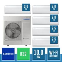 SAMSUNG AJ100TXJ5KG/EU + 3x AR70F07CAAWNEU + 2x AR70F09CAAWNEU WindFree ELITE S2 R32 Wand-Pentasplit-Kit mit WLAN und AI Energy - 10.0 kW