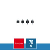 TECNOSYSTEMI SCC500018 Antivibranti S30 in Gomma per Staffa Unità Esterna - Confezione 4 Pz
