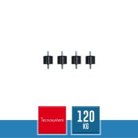 TECNOSYSTEMI SCC500019 Antivibranti S40 in Gomma per Staffa Unità Esterna - Confezione 4 Pz