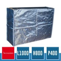 TECNOSYSTEMI SCD600006 Telo di Protezione in PVC per Copertura Motocondensante - Telo F (LxHxP) 1000x800x400 mm