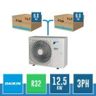 Système TWIN Daikin Sky Air Alpha R32 avec Unité Extérieure RZAG125NY1 12.5 kW Triphasée + 2 Unités Internes 6.0 kW