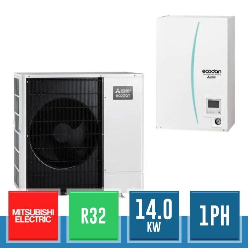 MITSUBISHI ELECTRIC PUZ-SWM140VAA ERSD-VM2D Ecodan R32 Split