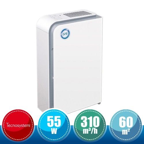 TECNOSYSTEMI SCC600116 Air Purifier for Rooms with UV Lamp and HEPA Filter 60 sqm ShopClima