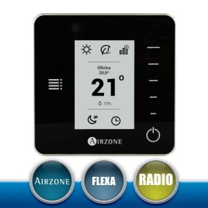AIRZONE AZCE6THINKRN Termostato Radio Think per Flexa 3.0 colore Nero