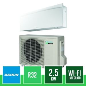 DAIKIN RXJ25M + FTXJ25AW Kit Mural Monosplit Emura Blanc avec Wi-Fi Intégré - 2.5 kW