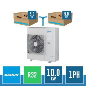 Sistema TWIN Daikin Sky Air Advance R32 con Unità Esterna RZASG100MV 10.0 kW Monofase + 2 Unità Interne 5.0 kW