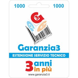 Garanzia3 1000 - Extension du Service Technique pour 3 Années Supplémentaires