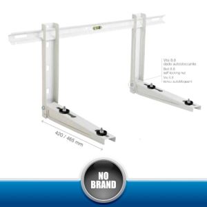 Adjustable Wall Brackets in Galvanized Sheet Metal for MonoSplit and DualSplit Outdoor Units - Capacity 120 Kg / D420 x H400 x L800